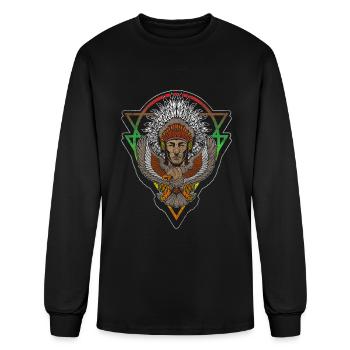 Maya Art Maori South America - Men's Long Sleeve T-Shirt - black - Front