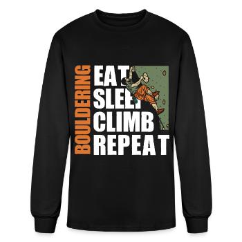 Climber Climb Climbing Wall Mountaineering - Men's Long Sleeve T-Shirt - black - Front