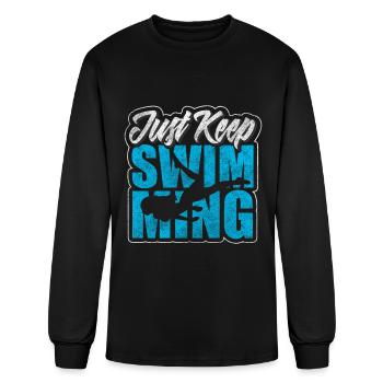 Swim Hobby - Men's Long Sleeve T-Shirt - black - Front