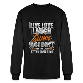 Swimmer Sea Free Swimmer - Men's Long Sleeve T-Shirt - black - Front
