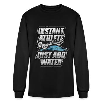 Pool Vacation Sport Swimming - Men's Long Sleeve T-Shirt - black - Front