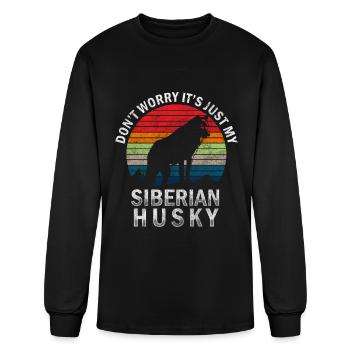 Husky Master Wolf - Men's Long Sleeve T-Shirt - black - Front