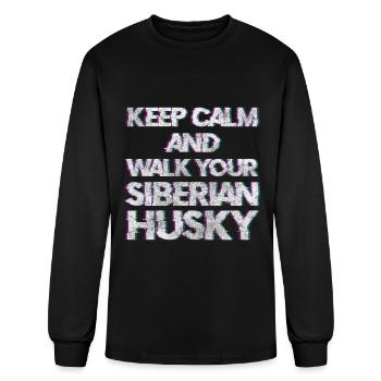 Husky Dog Trainer - Men's Long Sleeve T-Shirt - black - Front