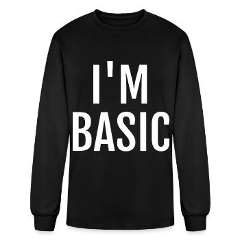 I m Basic T shirt - Men's Long Sleeve T-Shirt - black - Front