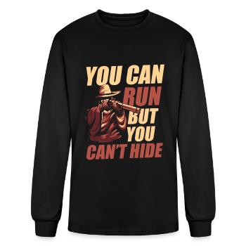 Western Revolver Sheriff Star - Men's Long Sleeve T-Shirt - black - Front