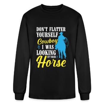 Horse Revolver Brave Freedom - Men's Long Sleeve T-Shirt - black - Front