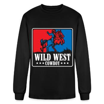 Horse Revolver Bank Robbery Dressage - Men's Long Sleeve T-Shirt - black - Front