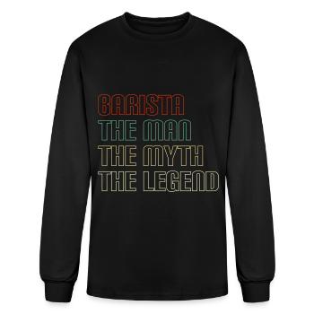 Coffee Milk Foam Coffee Lover Coffee Drinkers - Men's Long Sleeve T-Shirt - black - Front