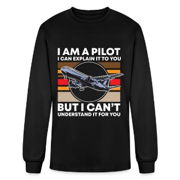 Pilot Glider Freedom - Men's Long Sleeve T-Shirt - black - Front