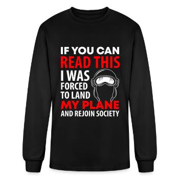 Airplane Pilot Glider Pilot - Men's Long Sleeve T-Shirt - black - Front