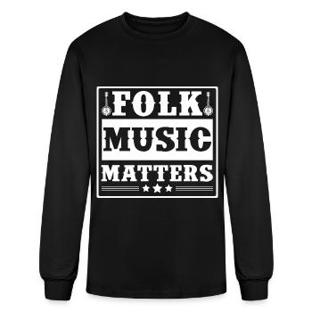 Folk Music Hits Partying - Men's Long Sleeve T-Shirt - black - Front