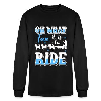 Winter Sledding - Men's Long Sleeve T-Shirt - black - Front