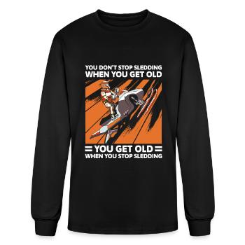 Sled Mountaineering - Men's Long Sleeve T-Shirt - black - Front