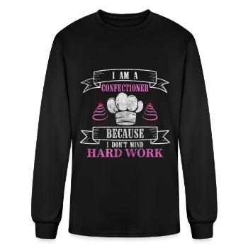 Confiseur Boulanger Muffin Maître Confiseur - T-shirt à manches longues Homme - noir - Devant