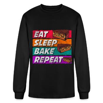 Confiseur Boulangerie Accueil Boulanger Bonbons - T-shirt à manches longues Homme - noir - Devant
