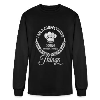 Tarte à la confiserie Chocolat - T-shirt à manches longues Homme - noir - Devant