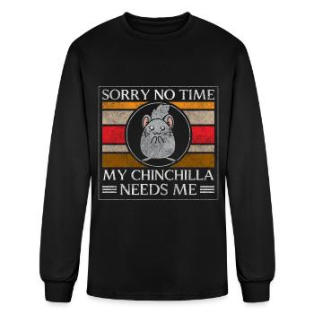 Chinchilla Rodent South America - Men's Long Sleeve T-Shirt - black - Front
