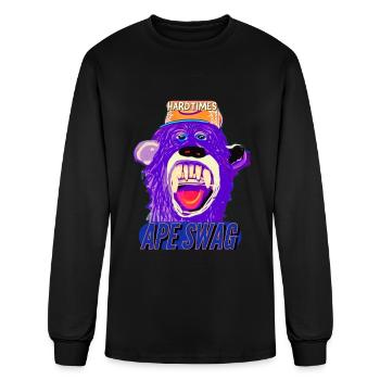 Streetwear Hard Times Ape Swag Hypebeast - Men's Long Sleeve T-Shirt - black - Front