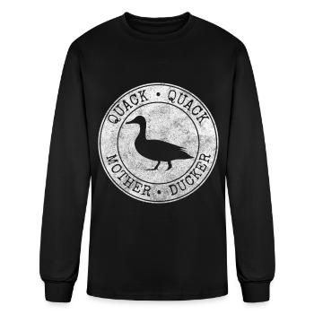 Canard Oiseau Drake Nature - T-shirt à manches longues Homme - noir - Devant