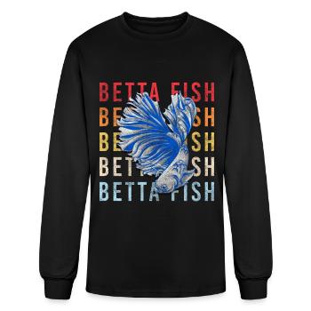 Underwater Fin Hobby Ornamental Fishes - Men's Long Sleeve T-Shirt - black - Front