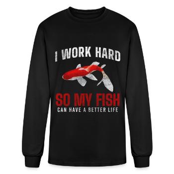 Underwater Water Ornamental Fish - Men's Long Sleeve T-Shirt - black - Front