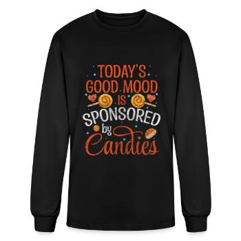 Dessert Sweet Kitty Snacking Candy - T-shirt à manches longues Homme - noir - Devant