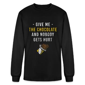 Dessert Food Sweet Tooth Candy - T-shirt à manches longues Homme - noir - Devant