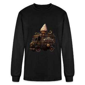 Steamy Scoops - Men's Long Sleeve T-Shirt - black - Front