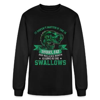 Fishing Fish Fishing Hook Sport - Men's Long Sleeve T-Shirt - black - Front