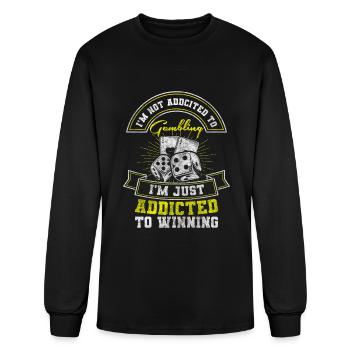 Card Player Deck Win Skat - Men's Long Sleeve T-Shirt - black - Front