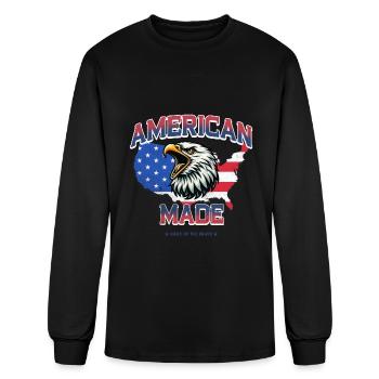 American Made - Men's Long Sleeve T-Shirt - black - Front