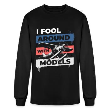 Model Maker Hobby Model Building Model - Men's Long Sleeve T-Shirt - black - Front