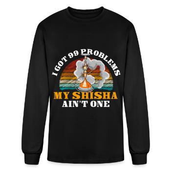 Shisha Smoking - Men's Long Sleeve T-Shirt - black - Front