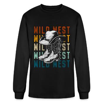 Western Sheriff Ranch Bandit - Men's Long Sleeve T-Shirt - black - Front