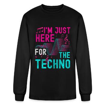 Rave Trance Party Raver - Men's Long Sleeve T-Shirt - black - Front