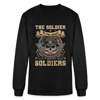War Battle - Men's Long Sleeve T-Shirt - black - Front