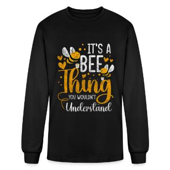 Honey - Men's Long Sleeve T-Shirt - black - Front