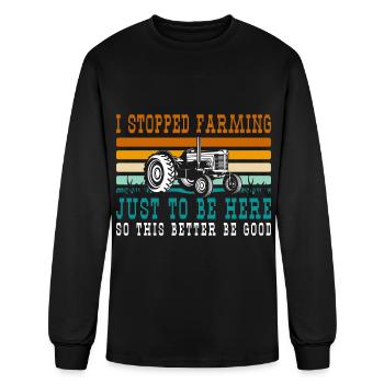 Farmer Stable Demonstration Host - Men's Long Sleeve T-Shirt - black - Front