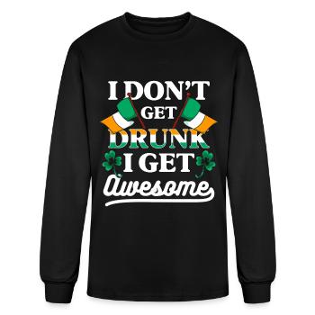 Irish Pub St. Patrick's Day Luck Beer - Men's Long Sleeve T-Shirt - black - Front