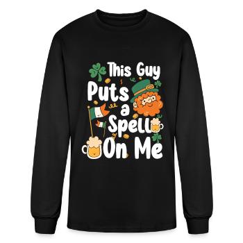 Irish Pub Shamrock Gold Belfast - Men's Long Sleeve T-Shirt - black - Front