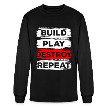 Blocks Children Building Miniature Building - Men's Long Sleeve T-Shirt - black - Front