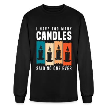 Candlelight Decoration Going Out Winter - Men's Long Sleeve T-Shirt - black - Front