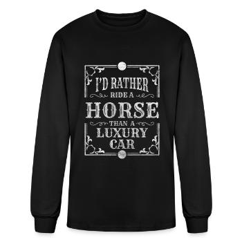 Western Revolver Lasso Dress Party - Men's Long Sleeve T-Shirt - black - Front