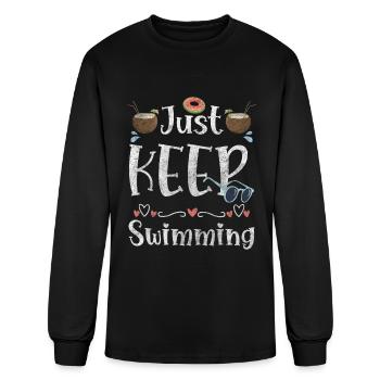 Pool Water Sports Hobby - Men's Long Sleeve T-Shirt - black - Front