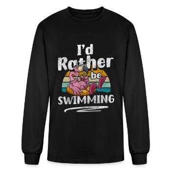 Swimmer Athlete - Men's Long Sleeve T-Shirt - black - Front