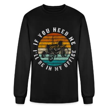 Agriculture Fields Farm Egg Demonstrating - Men's Long Sleeve T-Shirt - black - Front