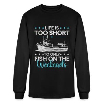 Fishing Fisherman Rowing Boat Tournament - Men's Long Sleeve T-Shirt - black - Front