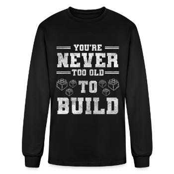 Building Block Toy Master Builder Family - Men's Long Sleeve T-Shirt - black - Front