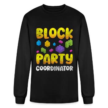 Building Block Master Builder Builder - Men's Long Sleeve T-Shirt - black - Front