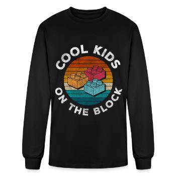 Building Block Child Create World - Men's Long Sleeve T-Shirt - black - Front